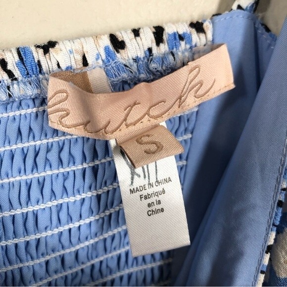 Anthropologie Hutch Jumpsuit Ditsy Daisy Floral Blue White Small - Picture 6 of 11